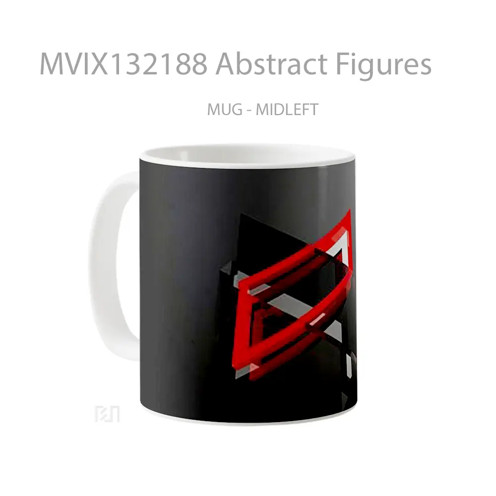 Mug Abstract Figures Gelas Seni Modern - All-side / Desain