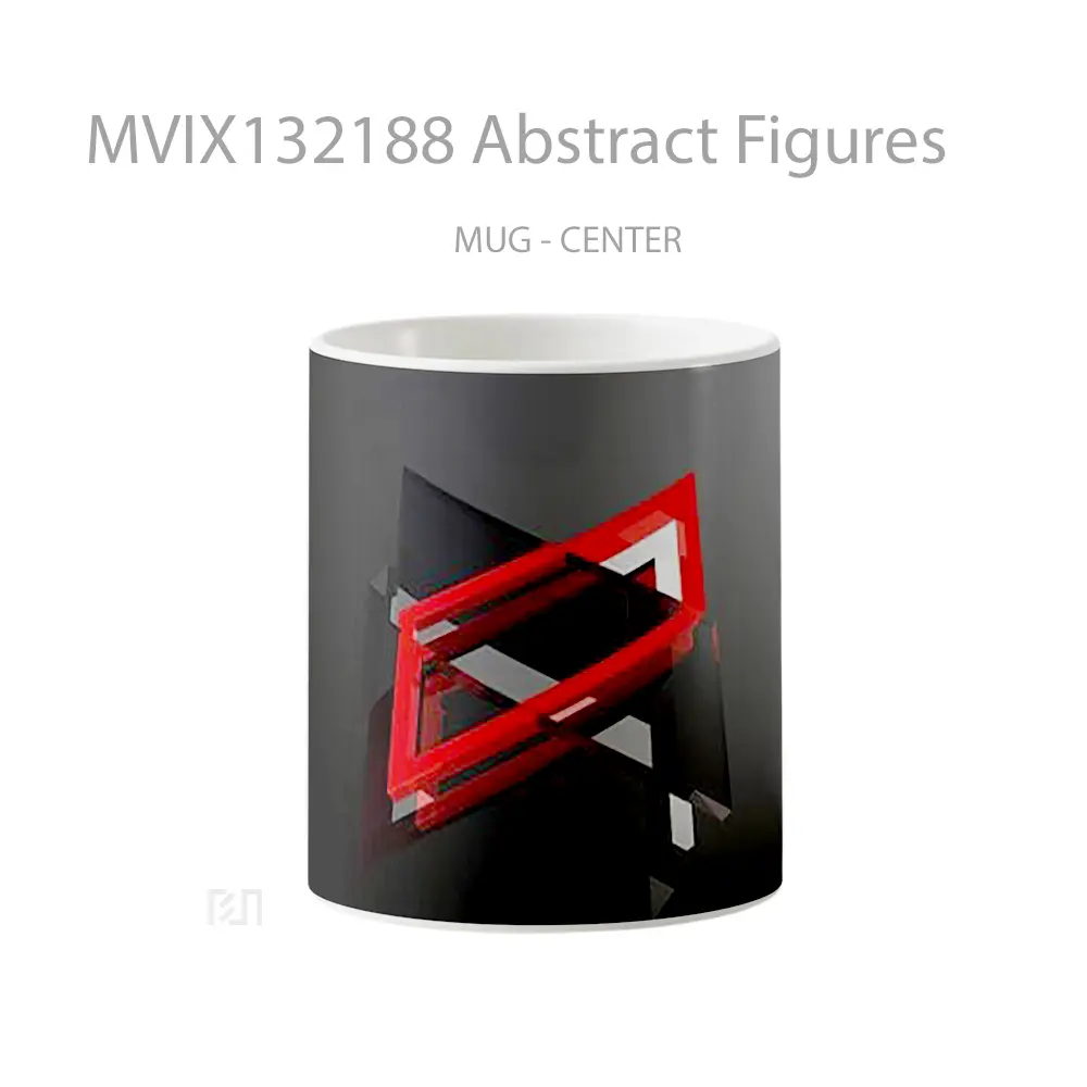 Mug Abstract Figures Gelas Seni Modern