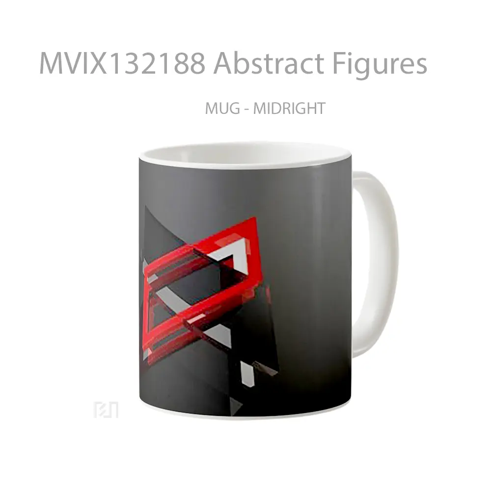 Mug Abstract Figures Gelas Seni Modern - All-side / Desain