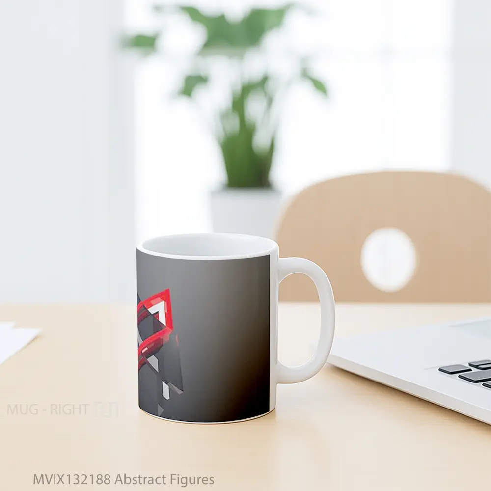 Mug Abstract Figures Gelas Seni Modern - All-side / Desain
