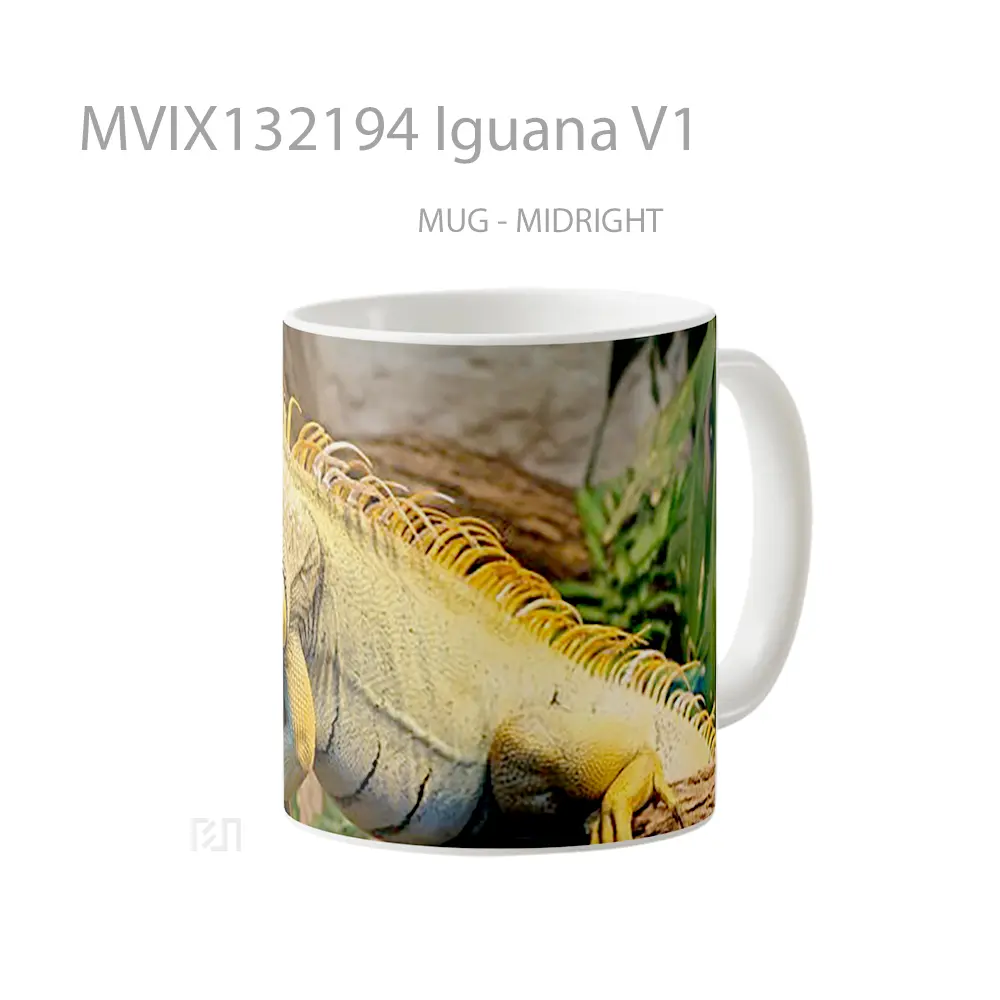 Mug Iguana V1 Gelas Keramik Unik - All-side / Desain