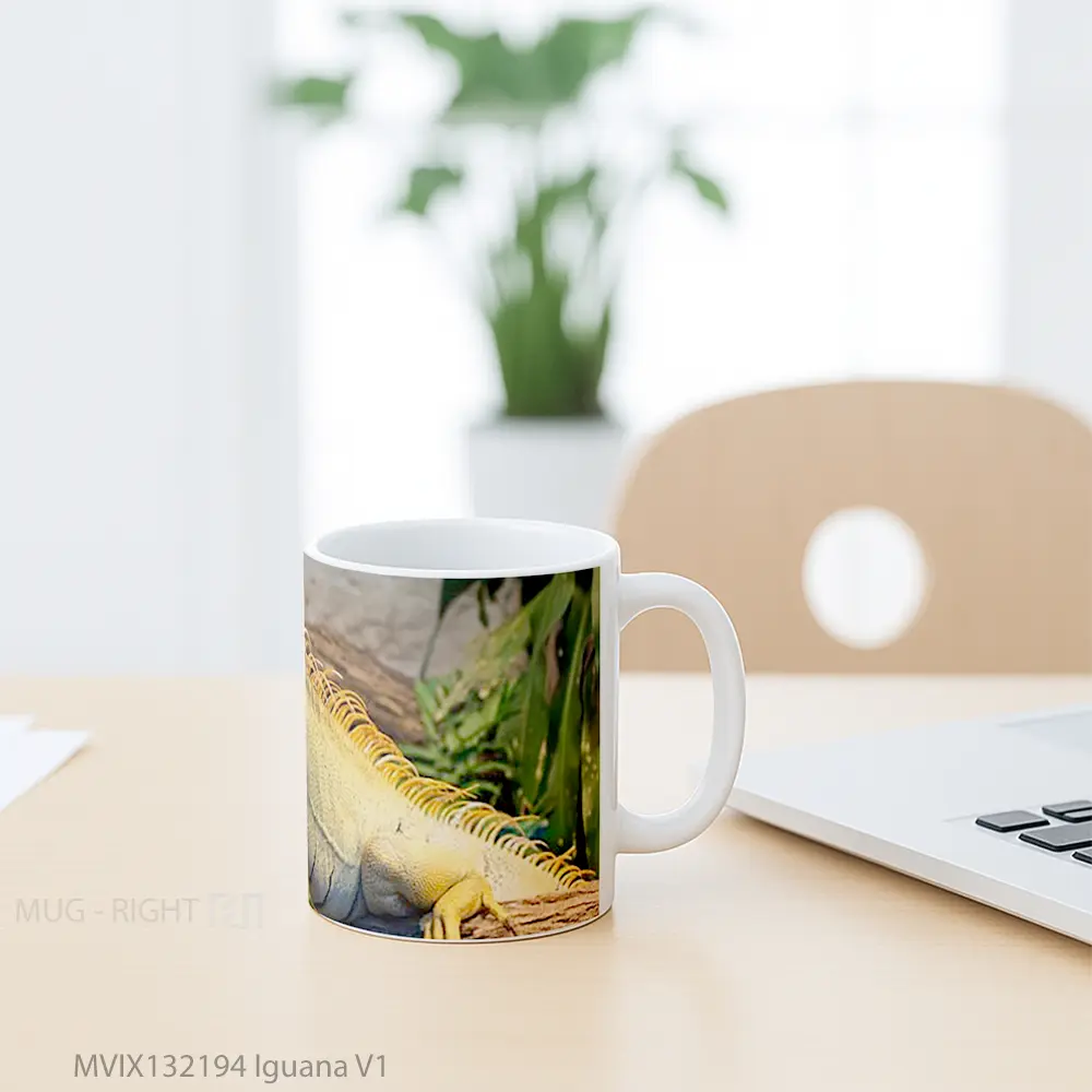 Mug Iguana V1 Gelas Keramik Unik - All-side / Desain
