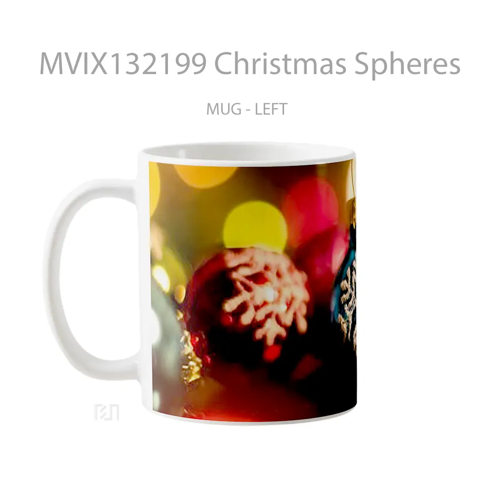 Mug Christmas Spheres Gelas Keramik Unik - All-side / Desain