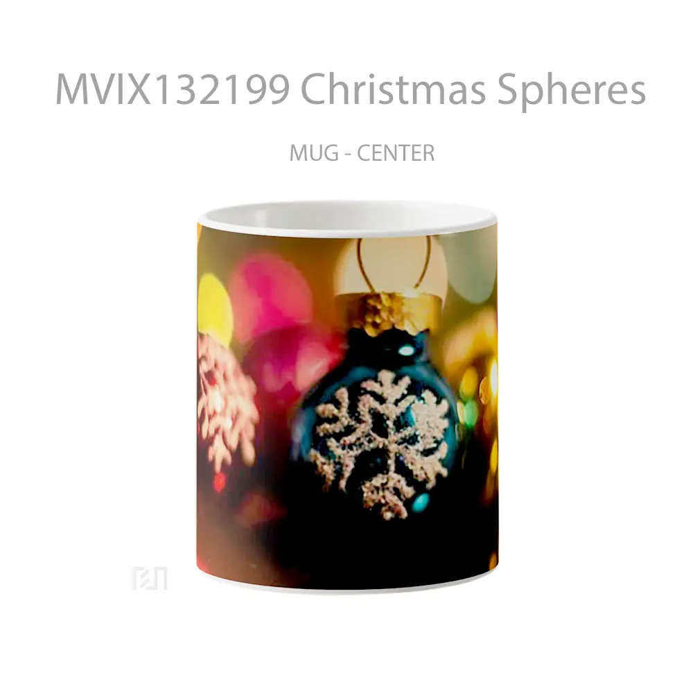 Mug Christmas Spheres Gelas Keramik Unik
