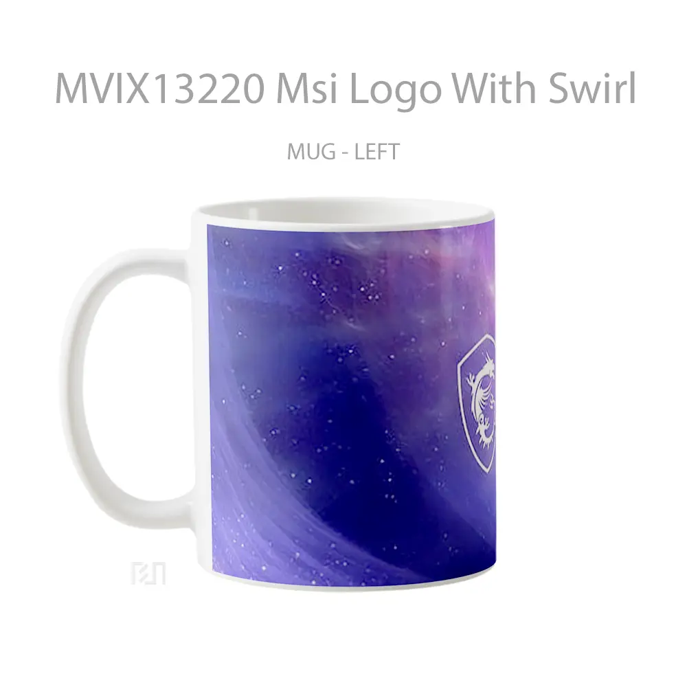Mug Msi Logo With Swirl Gelas Keramik Unik - All-side / Desain