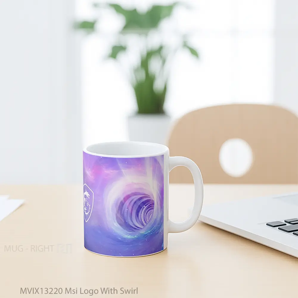 Mug Msi Logo With Swirl Gelas Keramik Unik - All-side / Desain