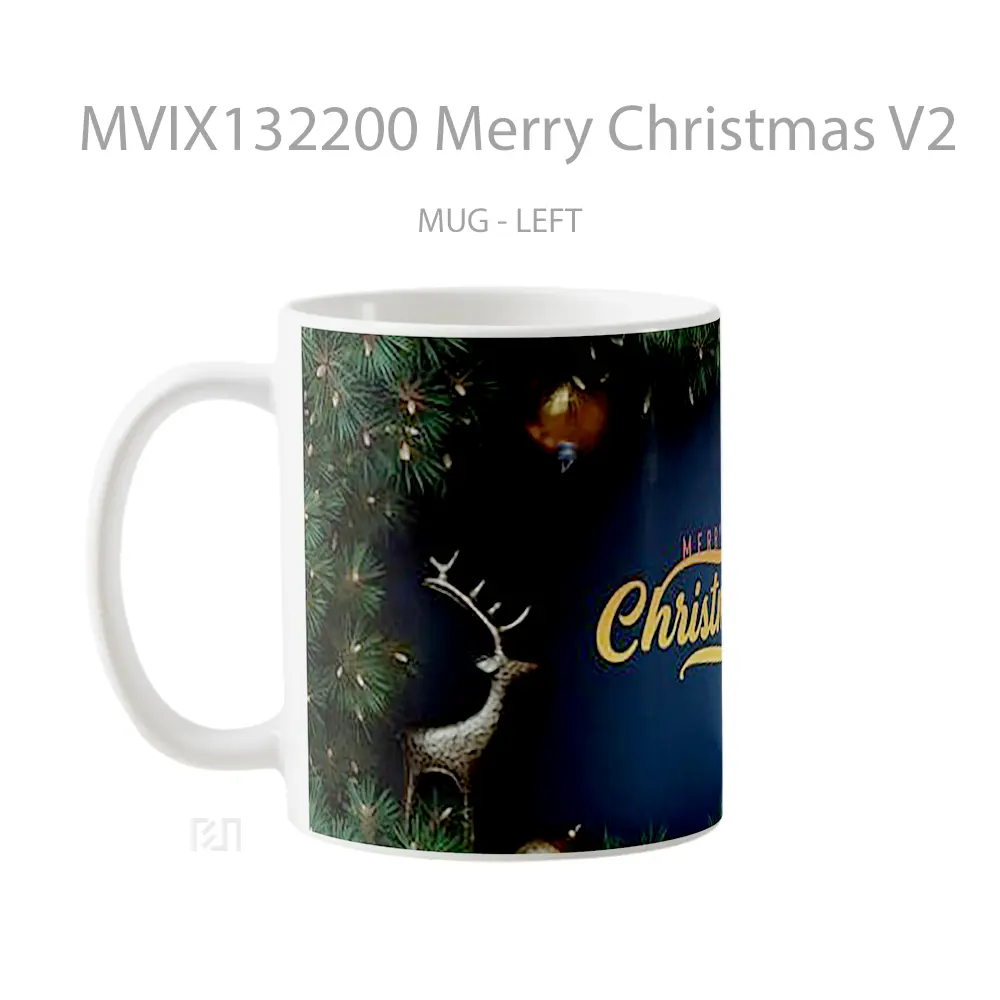Mug Merry Christmas V2 Gelas Keramik Unik - All-side / Desain