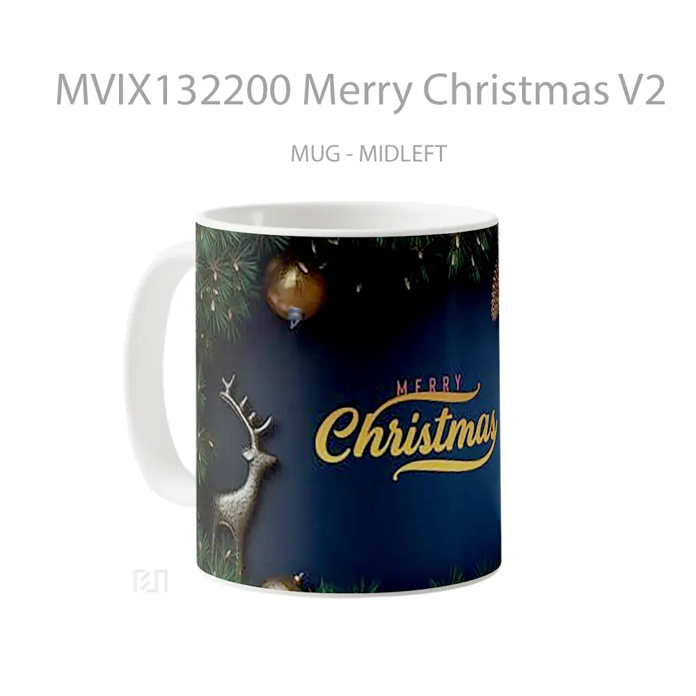 Mug Merry Christmas V2 Gelas Keramik Unik - All-side / Desain