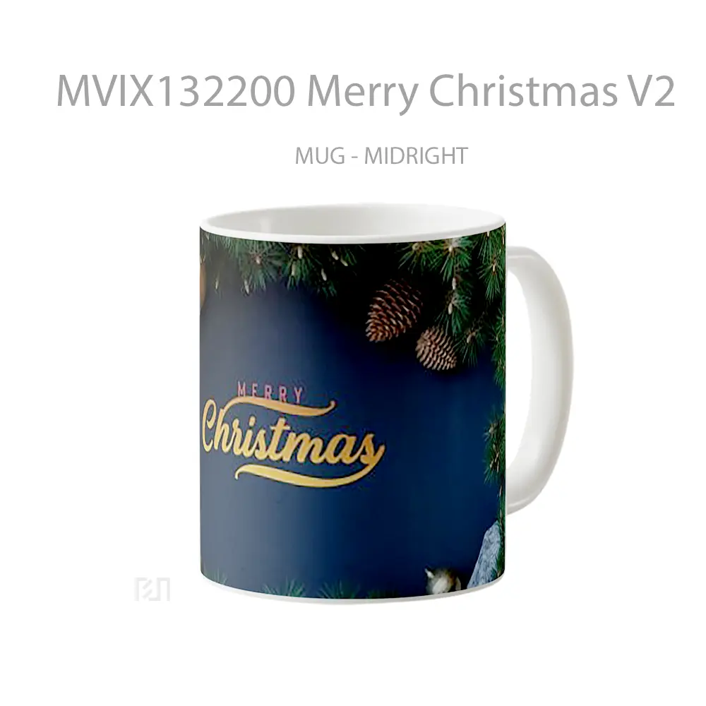 Mug Merry Christmas V2 Gelas Keramik Unik - All-side / Desain