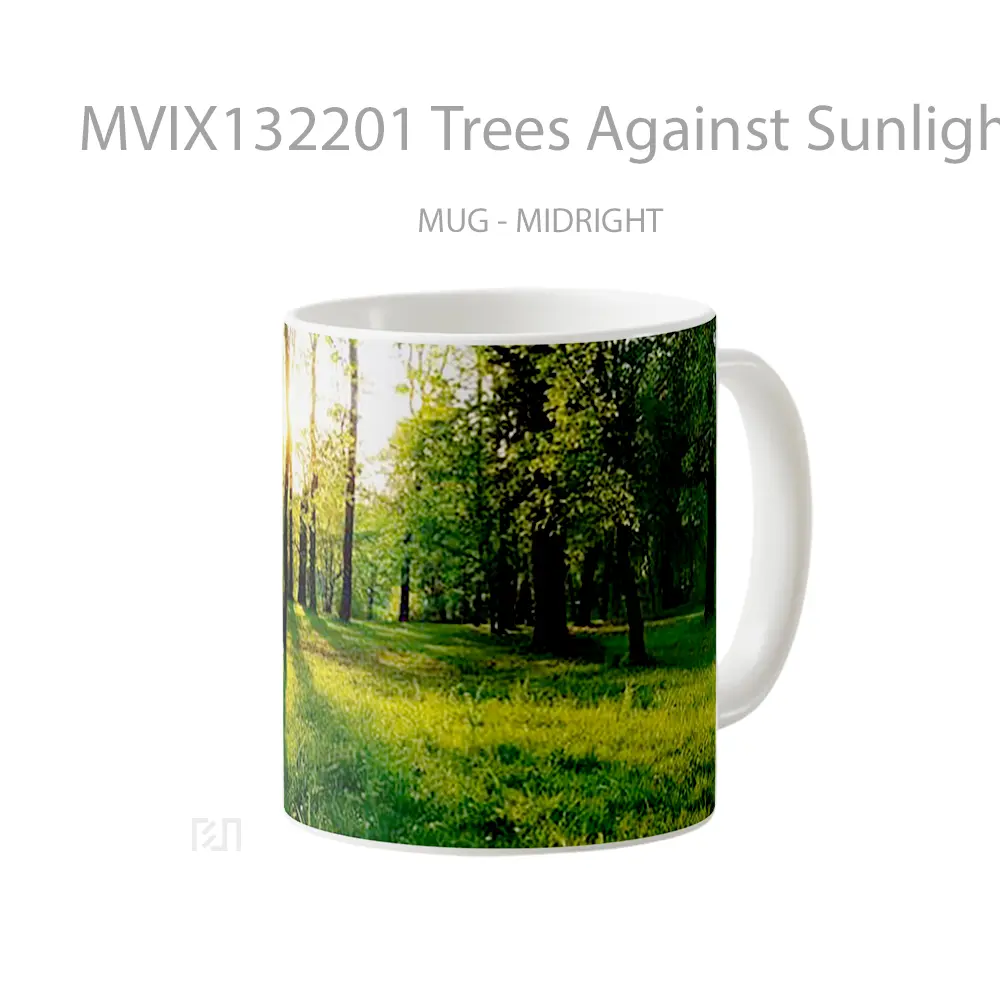 Mug Trees Against Sunlight Gelas Pemandangan Alam - All-side / Desain