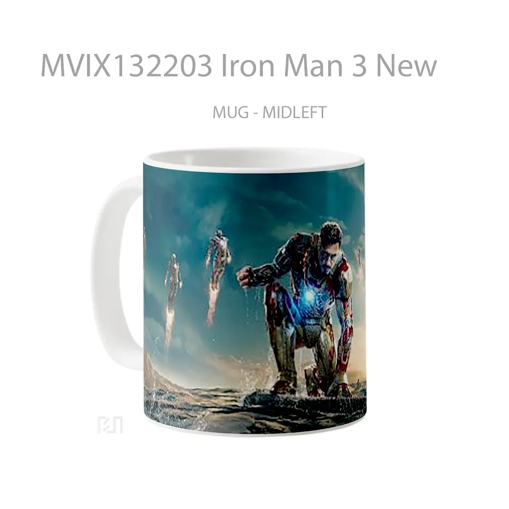 Mug Iron Man 3 New Gelas Superhero - All-side / Desain