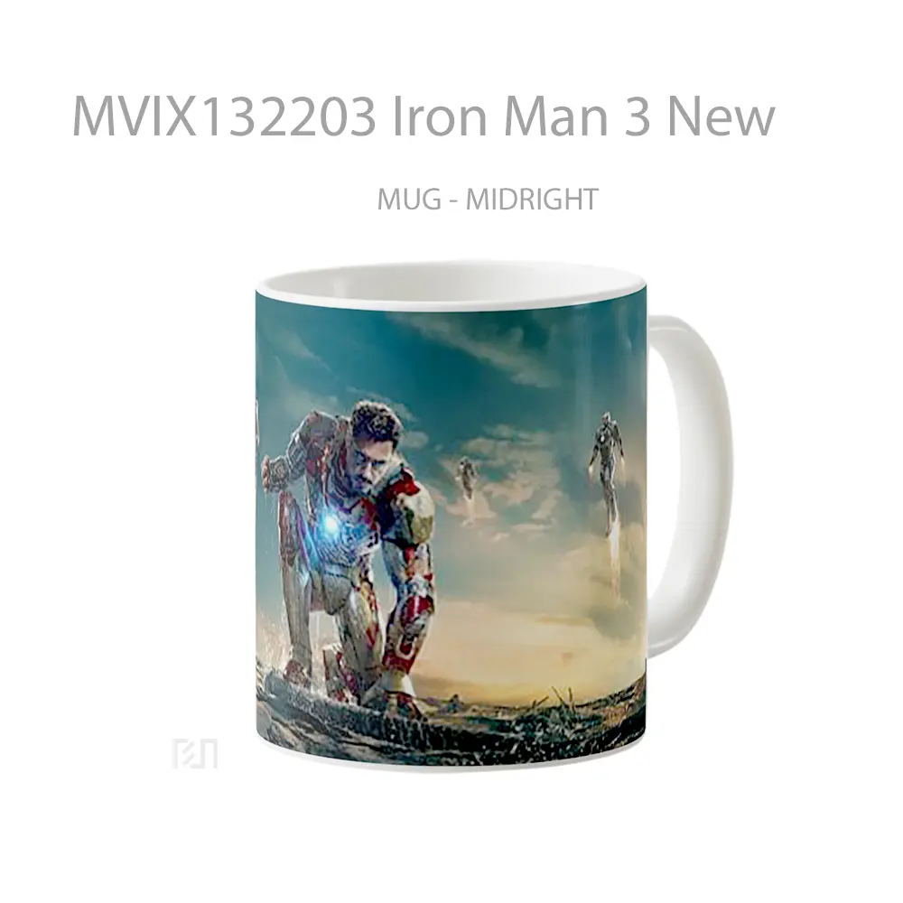 Mug Iron Man 3 New Gelas Superhero - All-side / Desain