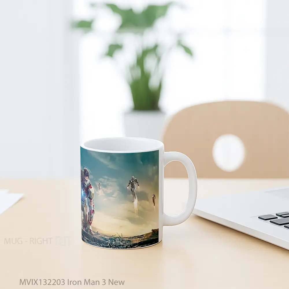 Mug Iron Man 3 New Gelas Superhero - All-side / Desain