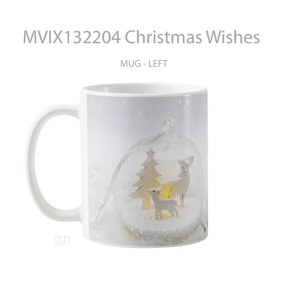 Mug Christmas Wishes Gelas Keramik Unik - All-side / Desain