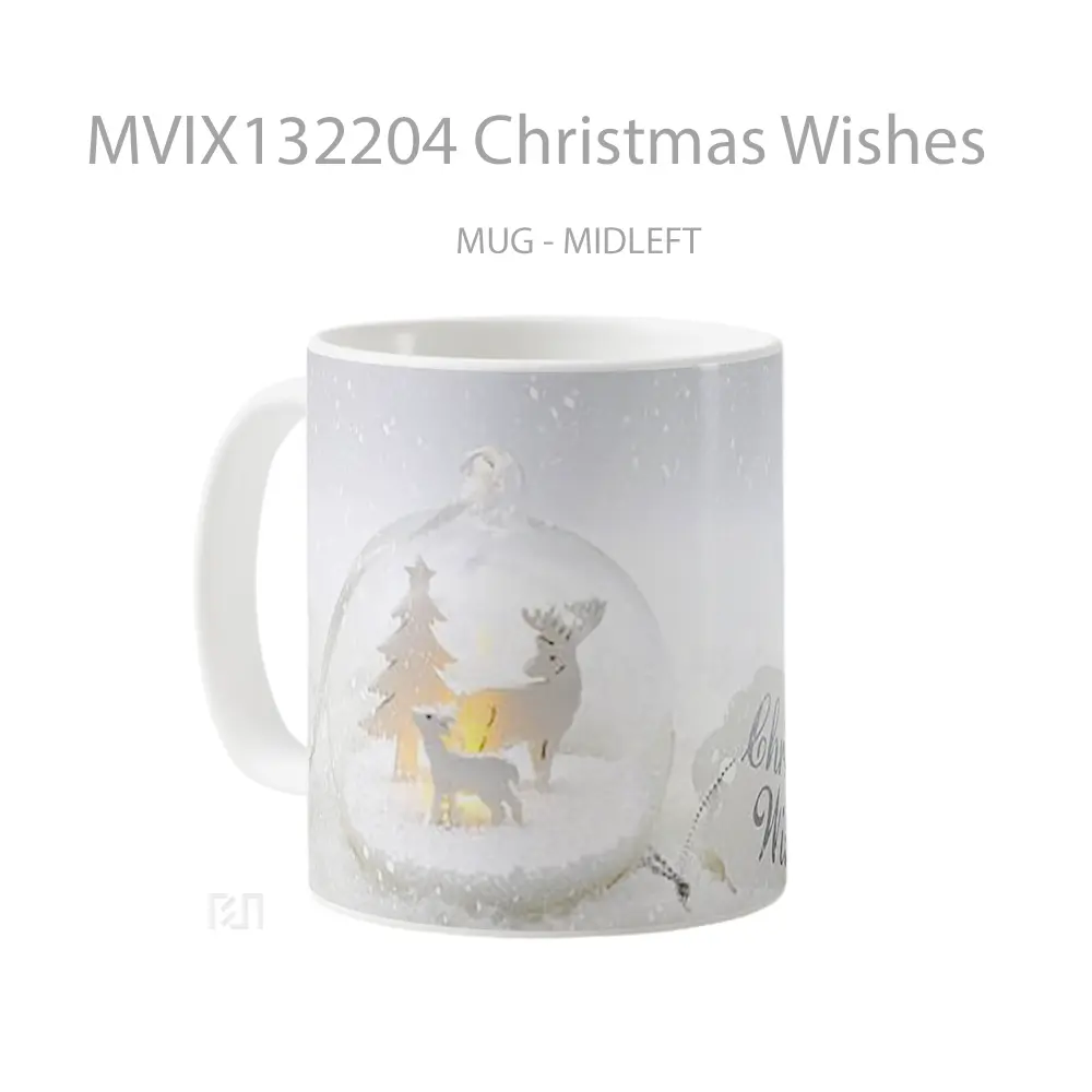 Mug Christmas Wishes Gelas Keramik Unik - All-side / Desain
