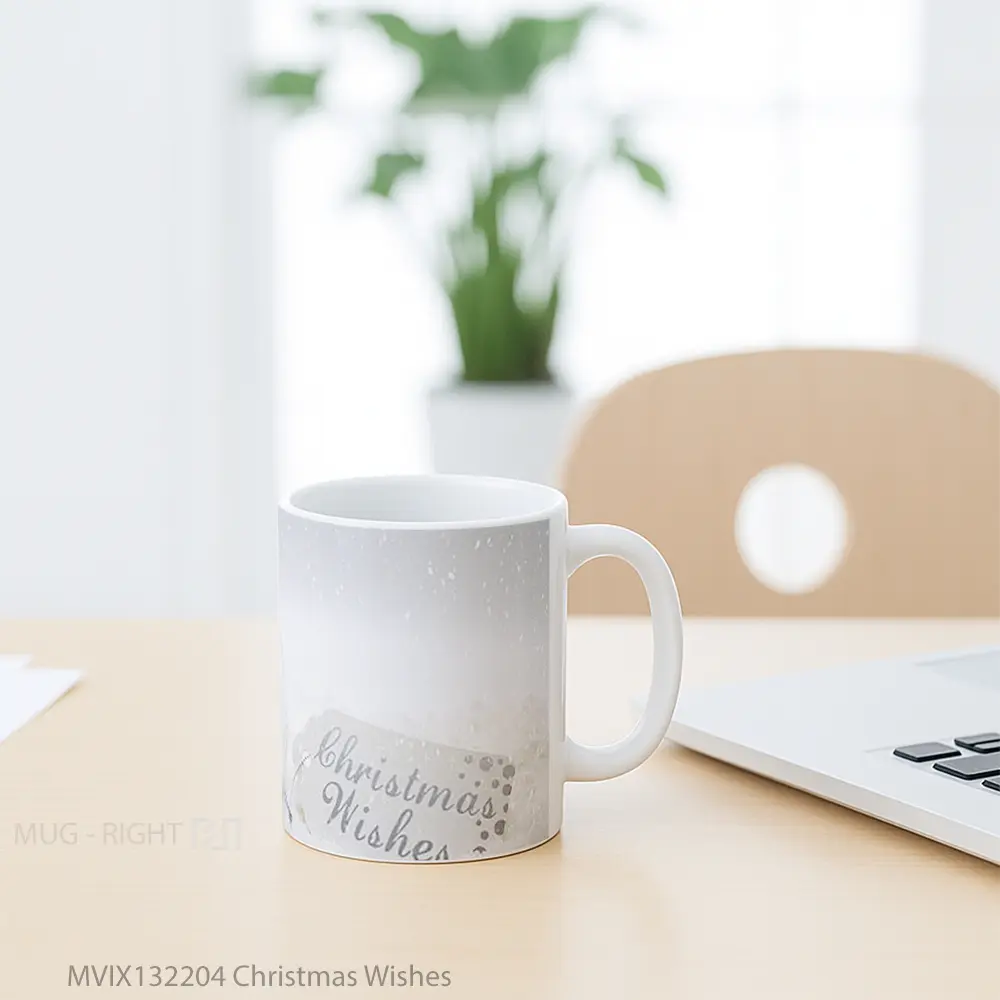Mug Christmas Wishes Gelas Keramik Unik - All-side / Desain