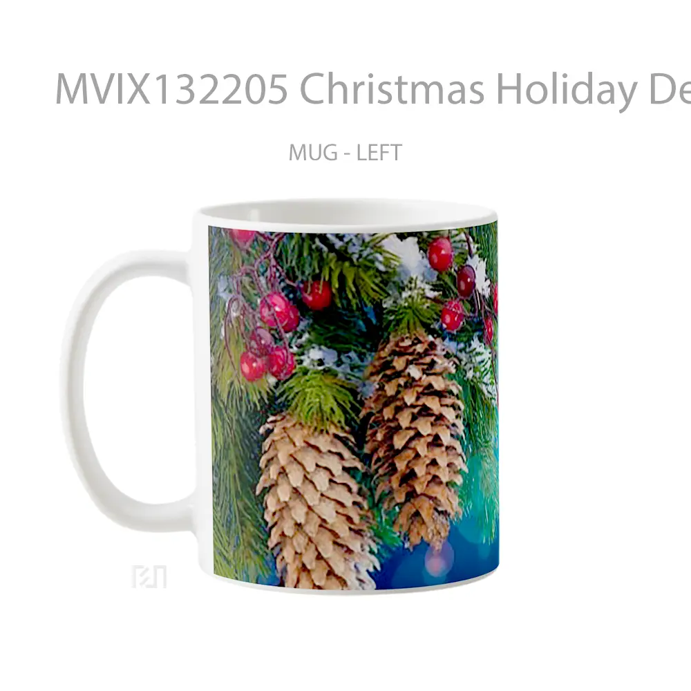 Mug Christmas Holiday Decorations Gelas Keramik Unik - All-side / Desain