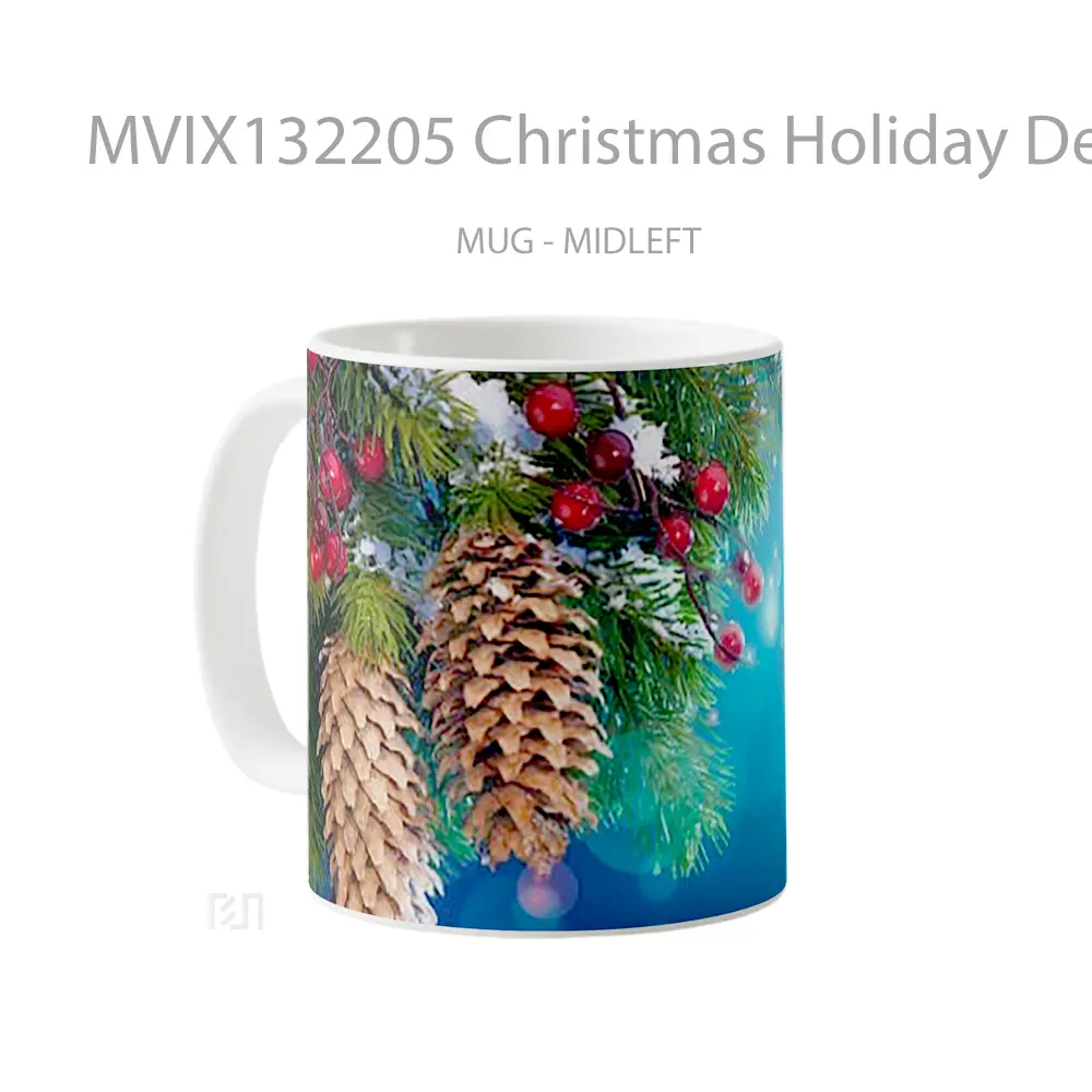 Mug Christmas Holiday Decorations Gelas Keramik Unik - All-side / Desain