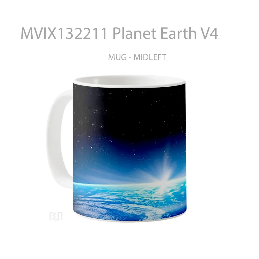 Mug Planet Earth V4 Gelas Astronomi - All-side / Desain