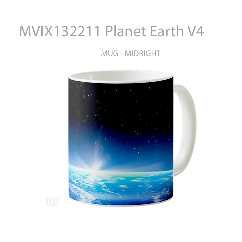 Mug Planet Earth V4 Gelas Astronomi - All-side / Desain