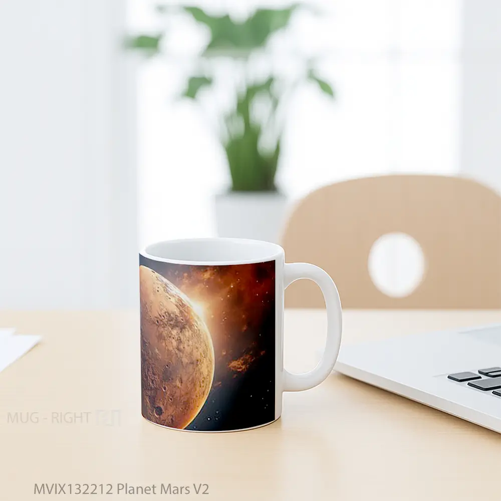 Mug Planet Mars V2 Gelas Astronomi - All-side / Desain