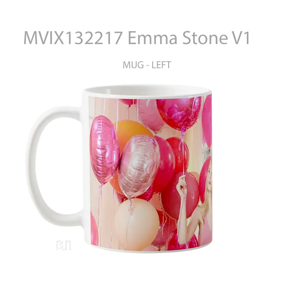 Mug Emma Stone V1 Gelas Selebriti - All-side / Desain