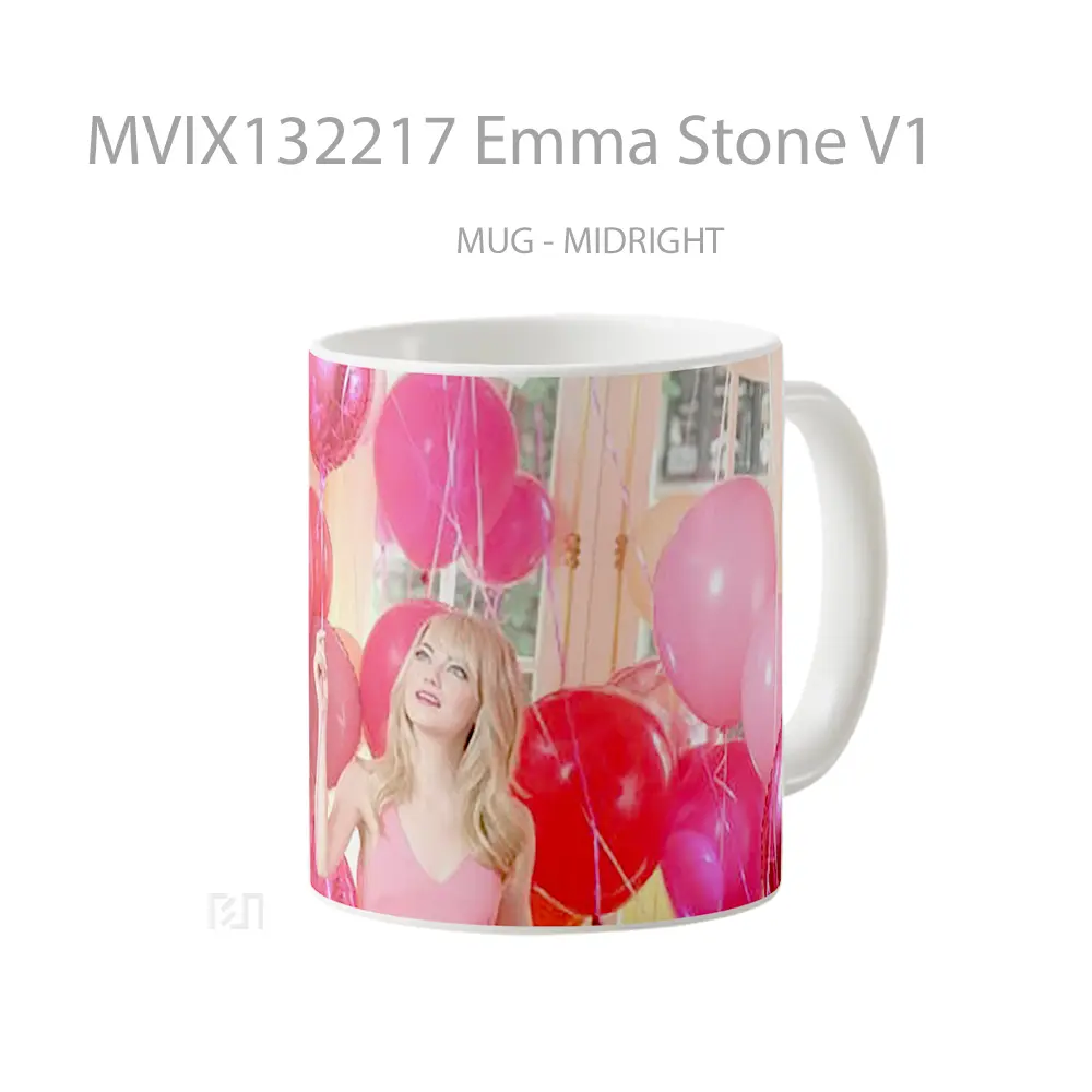 Mug Emma Stone V1 Gelas Selebriti - All-side / Desain
