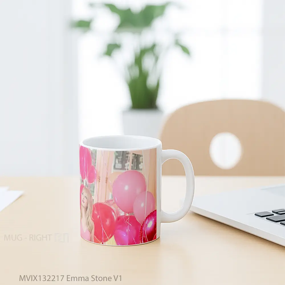 Mug Emma Stone V1 Gelas Selebriti - All-side / Desain