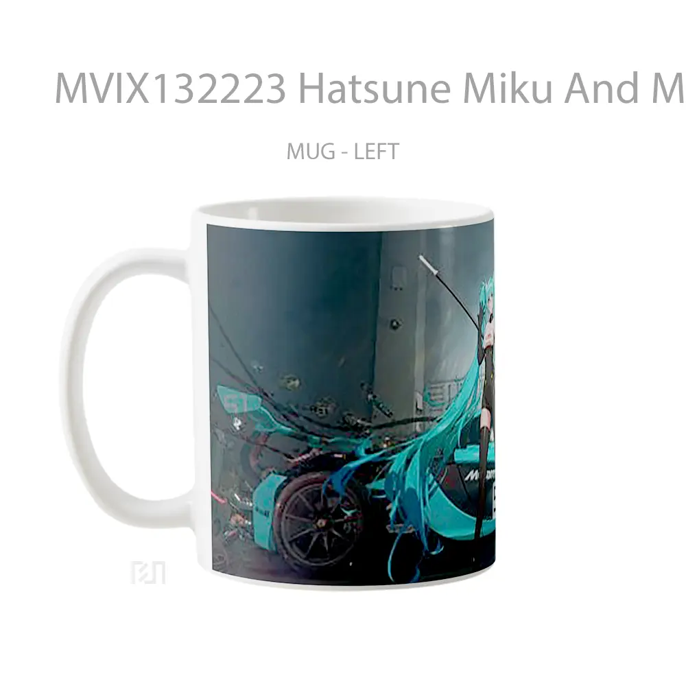 Mug Hatsune Miku And Mclaren Gtr Gelas Keramik Unik - All-side / Desain