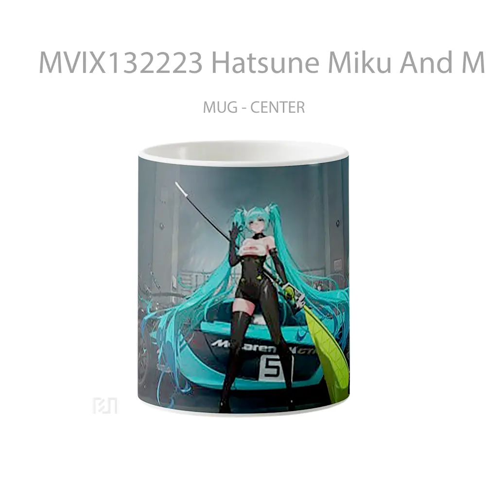 Mug Hatsune Miku And Mclaren Gtr Gelas Keramik Unik