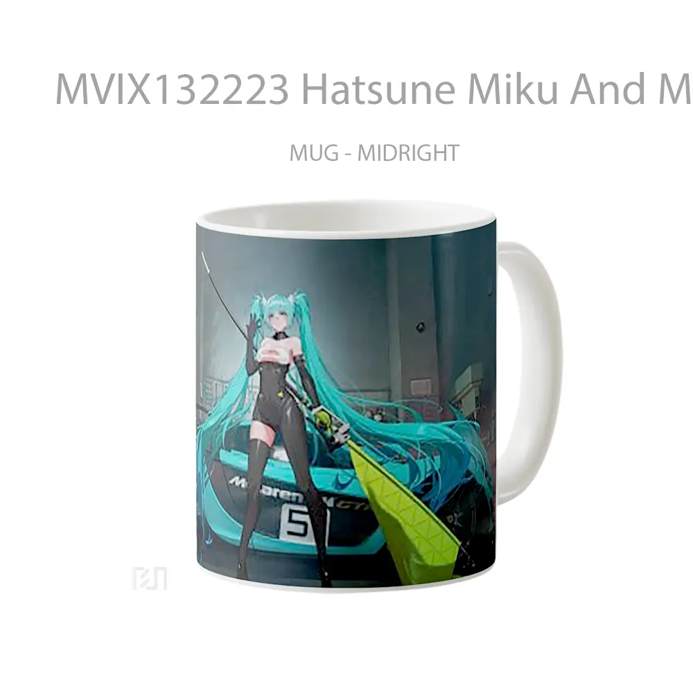 Mug Hatsune Miku And Mclaren Gtr Gelas Keramik Unik - All-side / Desain
