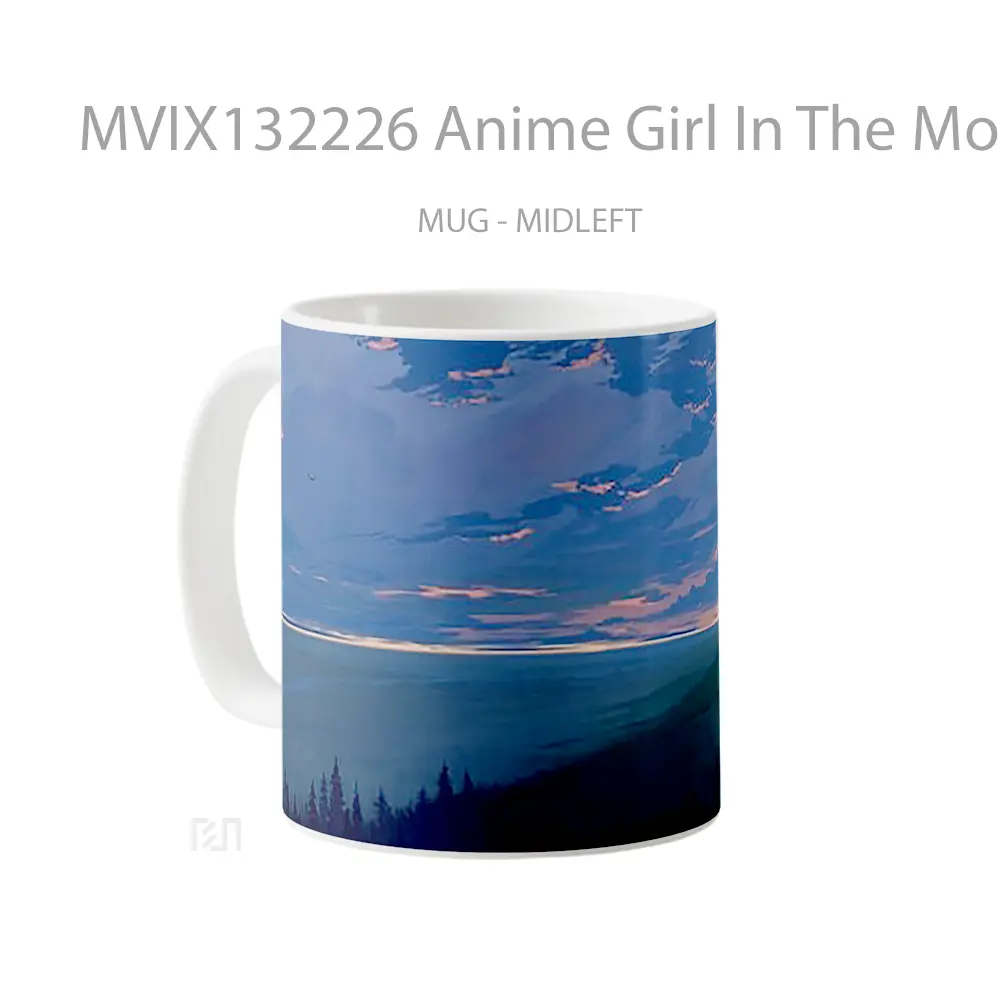 Mug Anime Girl In The Mountains Cangkir Anime - All-side / Desain