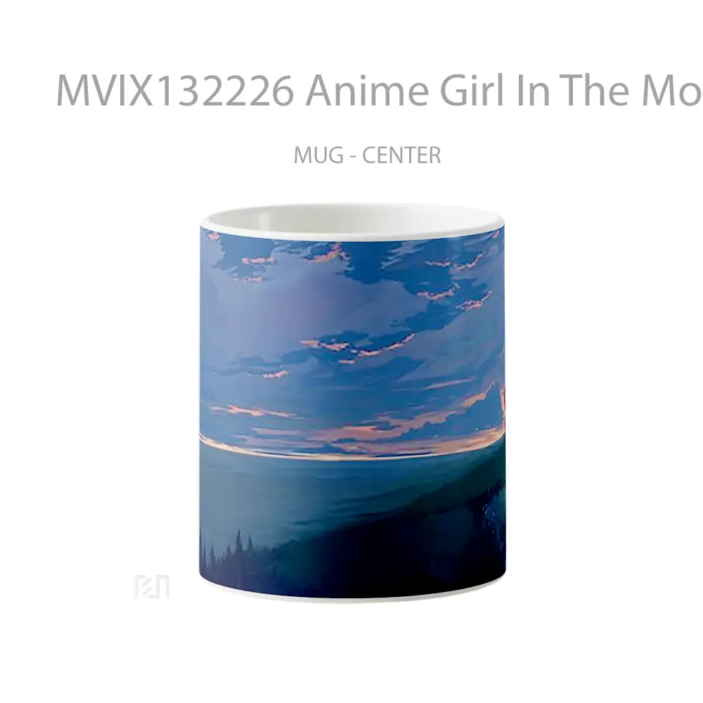 Mug Anime Girl In The Mountains Cangkir Anime