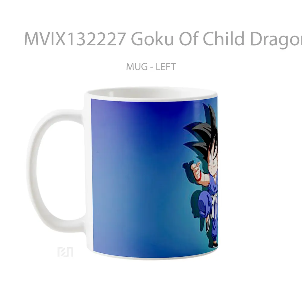 Mug Goku Of Child Dragon Ball Minimalist Cangkir Anime - All-side / Desain