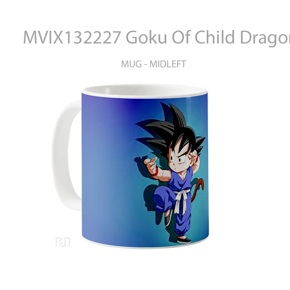 Mug Goku Of Child Dragon Ball Minimalist Cangkir Anime - All-side / Desain