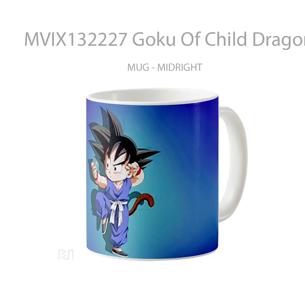 Mug Goku Of Child Dragon Ball Minimalist Cangkir Anime - All-side / Desain
