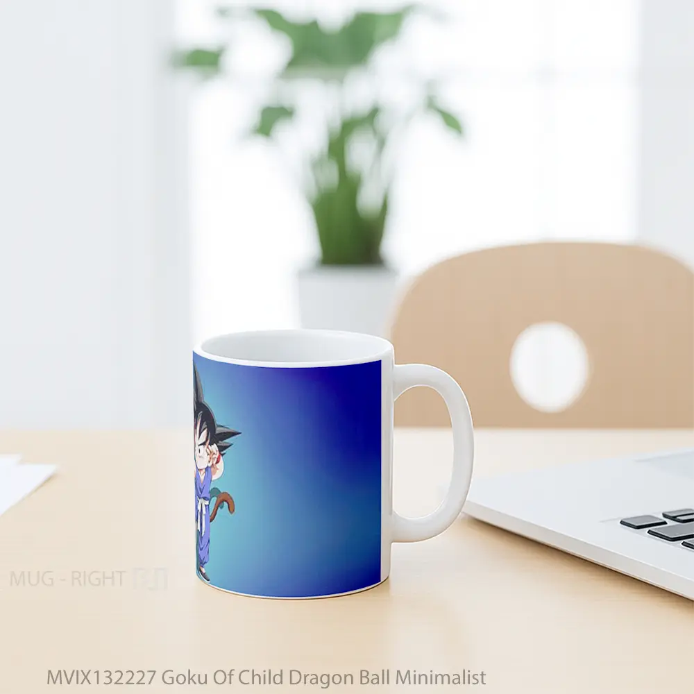 Mug Goku Of Child Dragon Ball Minimalist Cangkir Anime - All-side / Desain