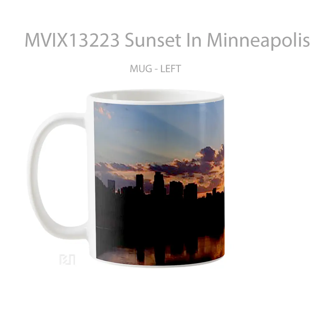 Mug Sunset In Minneapolis Gelas Pemandangan Alam - All-side / Desain