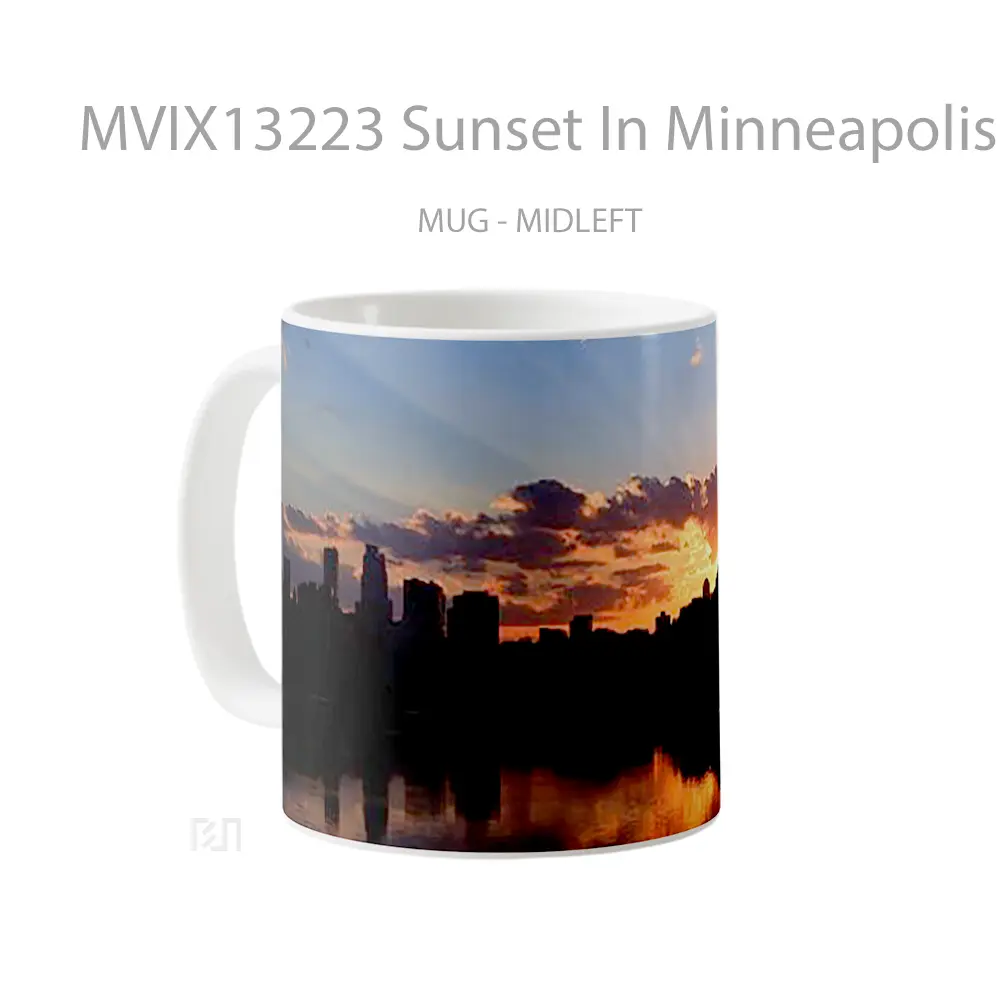 Mug Sunset In Minneapolis Gelas Pemandangan Alam - All-side / Desain