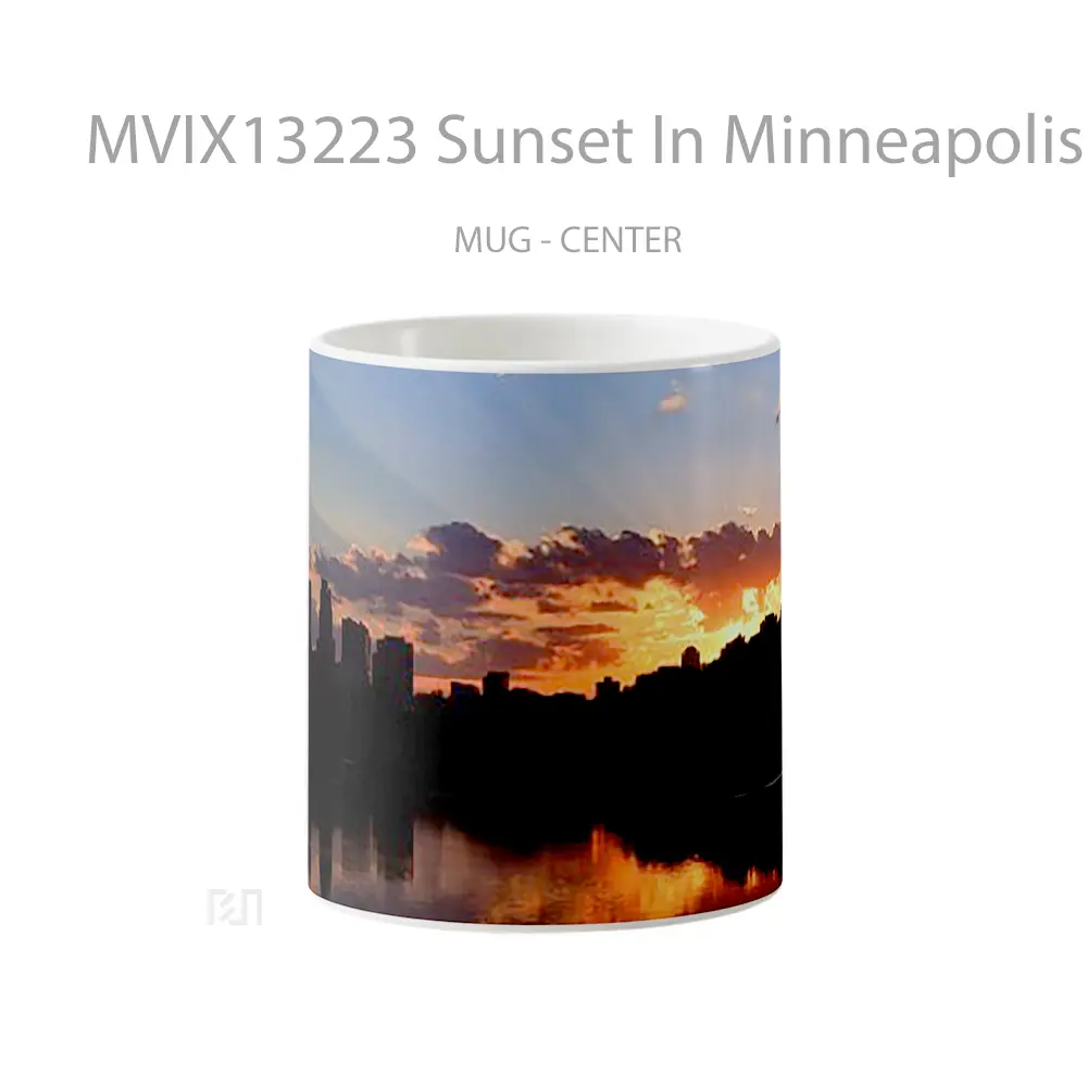 Mug Sunset In Minneapolis Gelas Pemandangan Alam