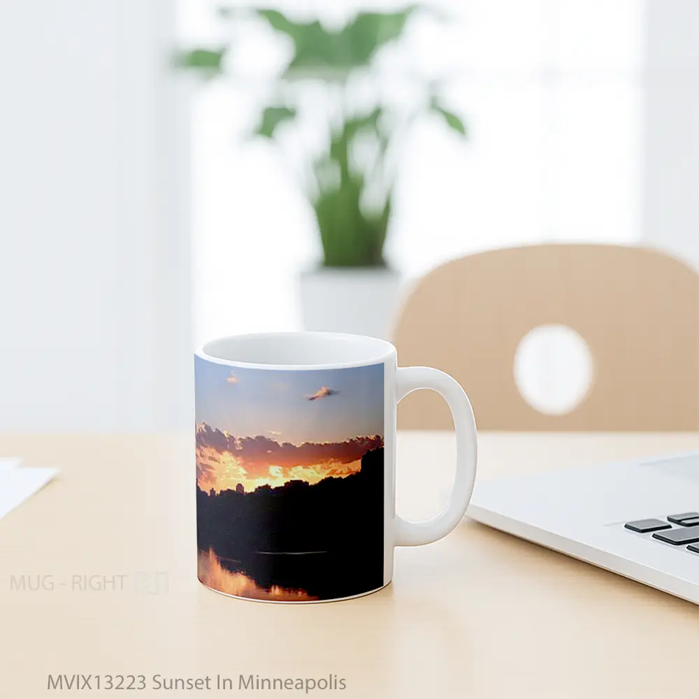 Mug Sunset In Minneapolis Gelas Pemandangan Alam - All-side / Desain