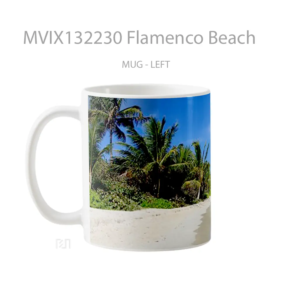 Mug Flamenco Beach Gelas Pemandangan Alam - All-side / Desain