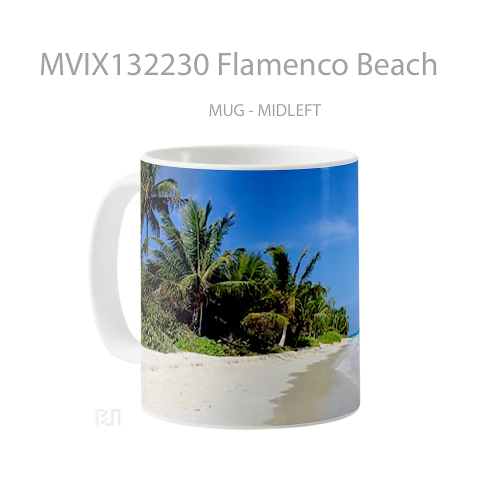 Mug Flamenco Beach Gelas Pemandangan Alam - All-side / Desain