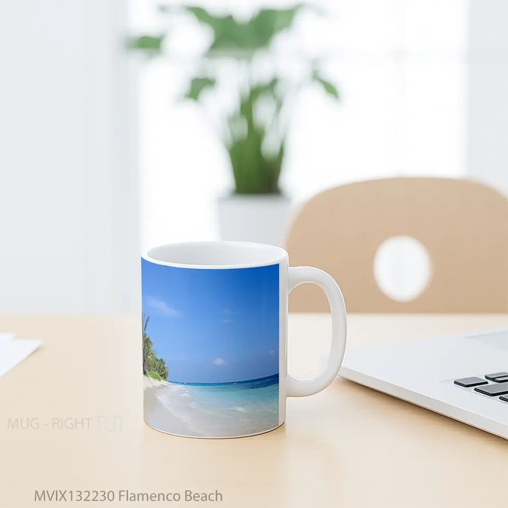 Mug Flamenco Beach Gelas Pemandangan Alam - All-side / Desain