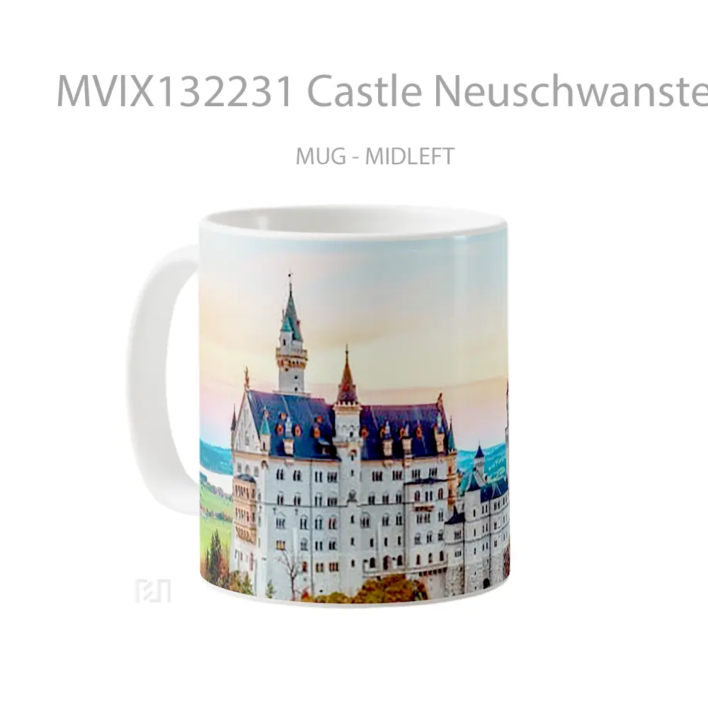 Mug Castle Neuschwanstein Gelas Keramik Unik - All-side / Desain