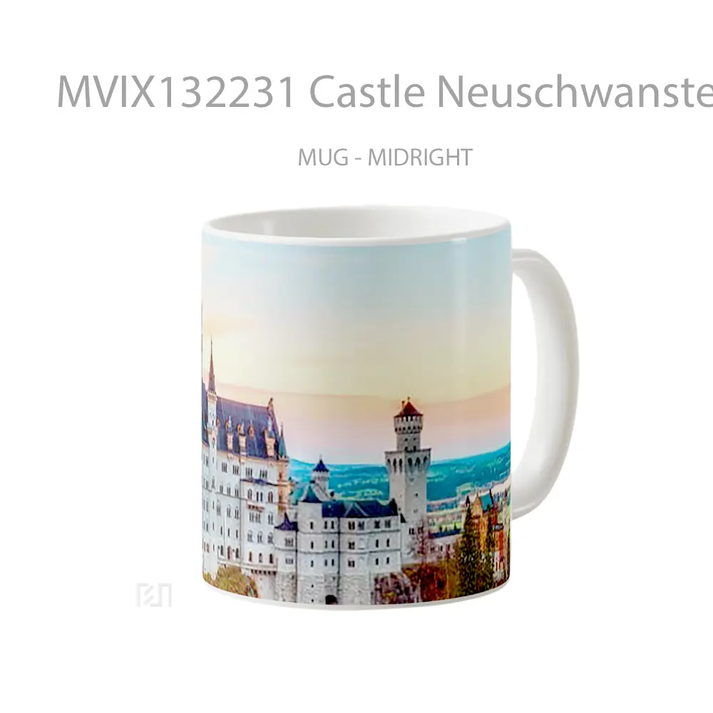 Mug Castle Neuschwanstein Gelas Keramik Unik - All-side / Desain
