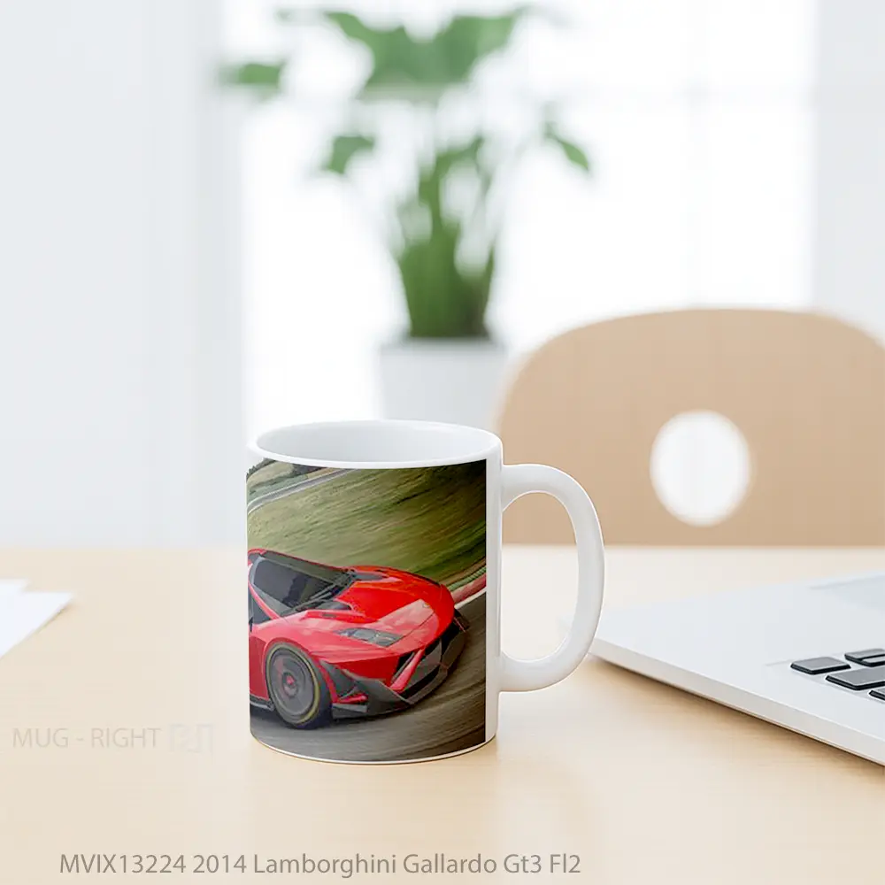 Mug 2014 Lamborghini Gallardo Gt3 Fl2 Cangkir Mobil - All-side / Desain