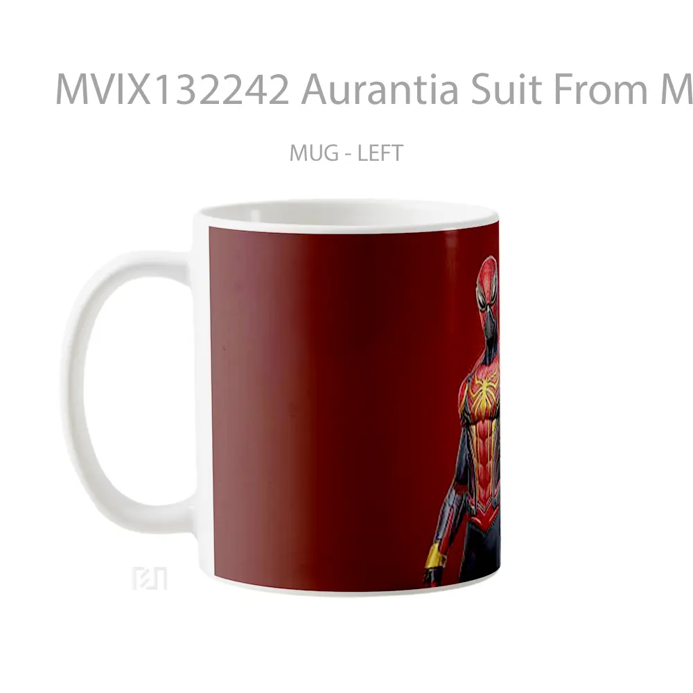 Mug Aurantia Suit From Marvels Spiderman 2 Gelas Superhero - All-side / Desain