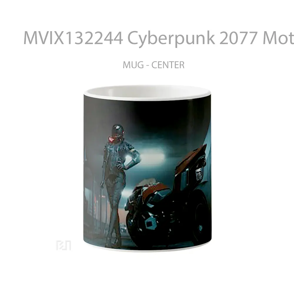 Mug Cyberpunk 2077 Motorcycle Girl Cangkir Gamer