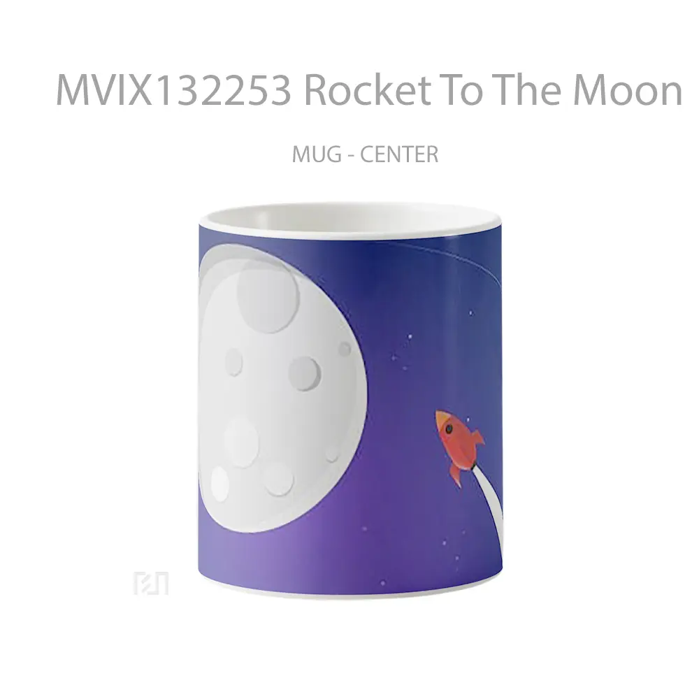 Mug Rocket To The Moon Gelas Astronomi